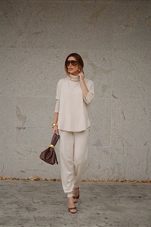 Conjunto de Tricot Poncho