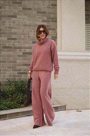 Conjunto de Tricot Pandora Rosa