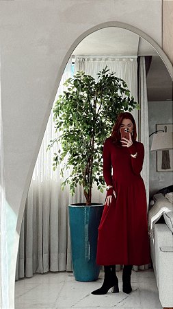 Vestido Midi Lily Vermelho
