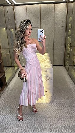 Vestido Midi Ariel Rosa