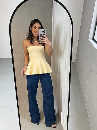 Peplum Ariel Amarela