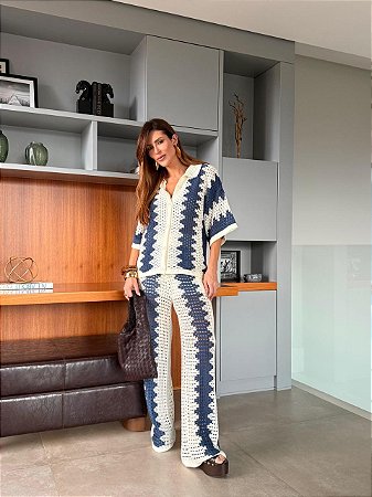 Conjunto Zigue Zague Azul
