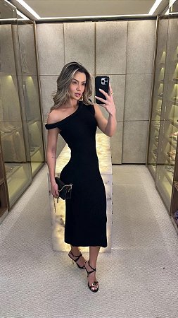 Vestido Midi Amalfi Preto