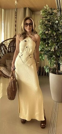 Vestido Midi Marbella Amarelo