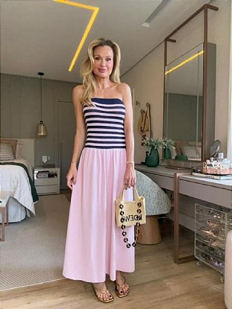 Vestido Navy Rosa