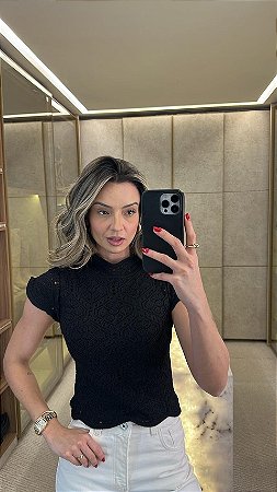 Blusa Renda Preta