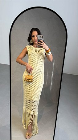 Vestido de Tricot Noronha Amarelo
