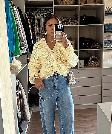 Casaco de Tricot Blessed Amarelo