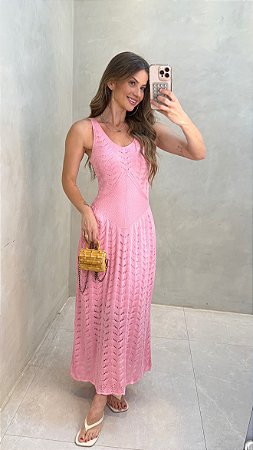 Vestido Midi Dora Rosa