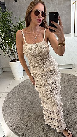 Vestido Greta Areia