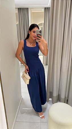 Vestido Cannes Azul Marinho