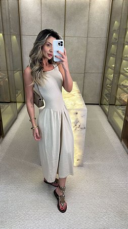 Vestido Cannes Areia