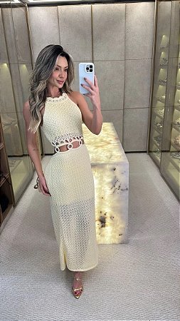Vestido Midi Cancun Amarelo