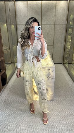 Calça Laise Amarela