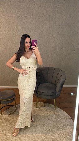 Vestido Midi Blessed Areia