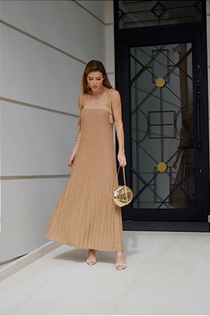 Vestido Grécia Golden Lurex