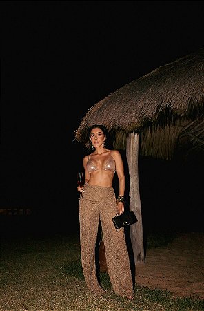 Calça Lenço Lurex