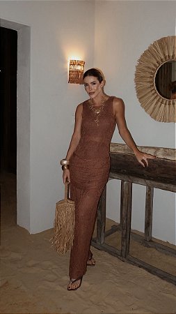 Vestido Trancoso Marrom