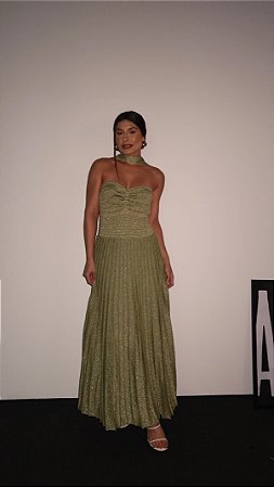 Vestido Lurex Verde