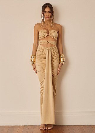 Vestido Ariel Longo Dourado