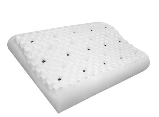 Travesseiro Soft. Mantém a cervical alinhada durante o sono.