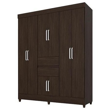 Guarda Roupa Casal Munique Ébano Touch Demóbile - Demobile