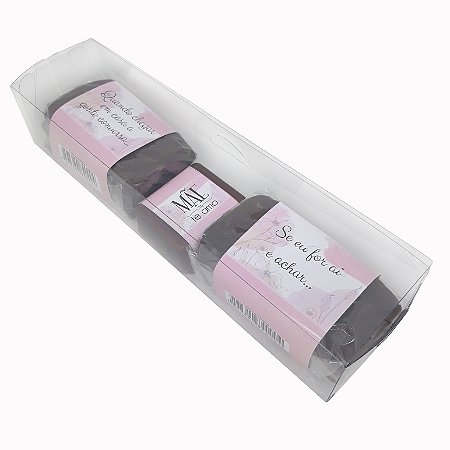 Caixa Acetato 2 Pães 1 Trufa - Mães
