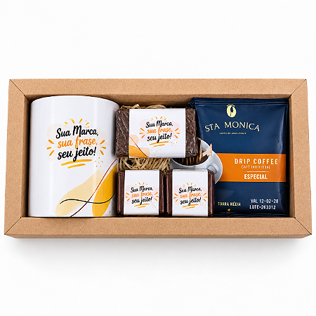Kit Café e chocolates Premium personalizado
