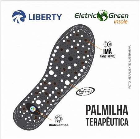 PALMILHA MAGNÉTICA BIOQUÂNTICA UNIVERSAL* ELETRIC GREEN INSOLE