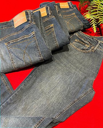 Calça Calvin Klein Jeans Essencial Azul Medio Masculina