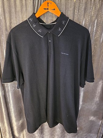 Polo Calvin Klein Jeans Logo Gola Masculino