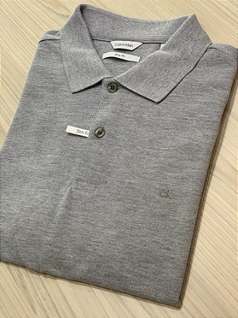 Polo Calvin Klein Básica Slim Fit Masculina