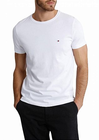 Camiseta Tommy Basica Logo no Peito Masculina