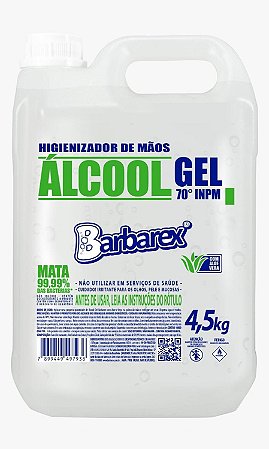 ALCOOL GEL 70 BARBAREX ALOE VERA  4.500 LTS