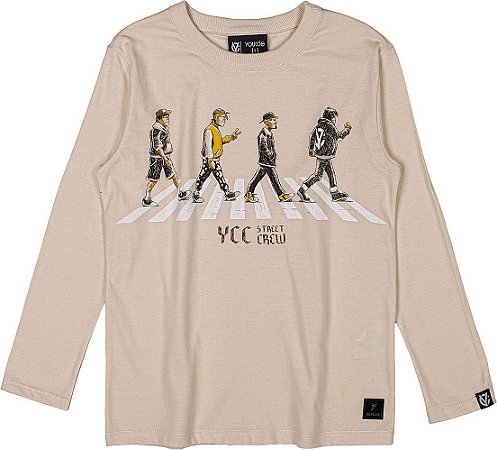 Camiseta Masculina ML Youccie Street Crew 10 ao 18