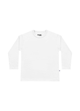 Camiseta ML Decote Redondo Branca 1/2 Malha 04 ao 10