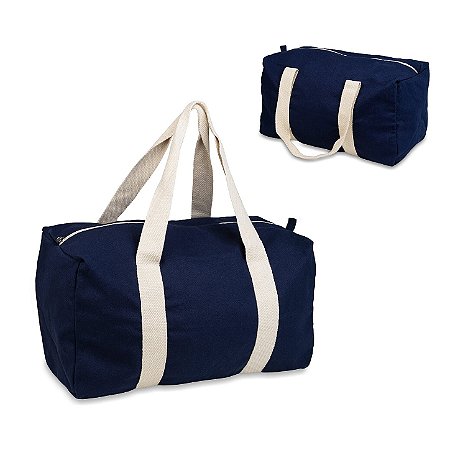 Mala Esportiva Algodão 300g/m² Azul