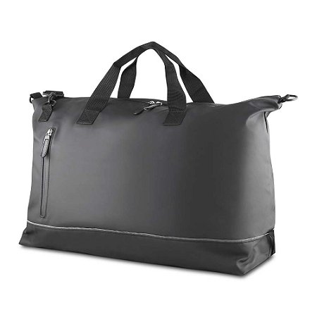 Mala esportiva PU com bolso e alça ajustável