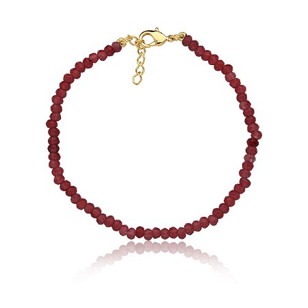 Pulseira com rubis indianos