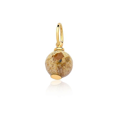 Pingente com pedra mokaita 10 mm