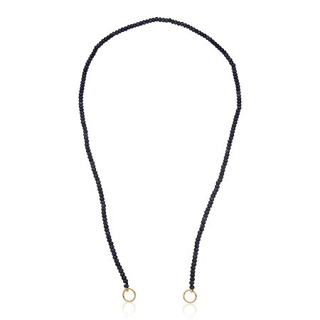 Colar para mosquetão com safiras indianas (50 cm)