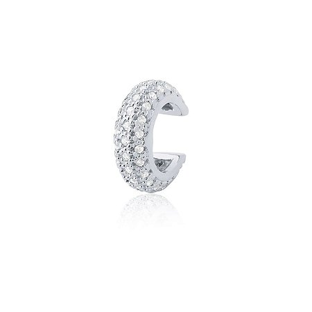 Piercing redondo com zircônias (ródio branco)