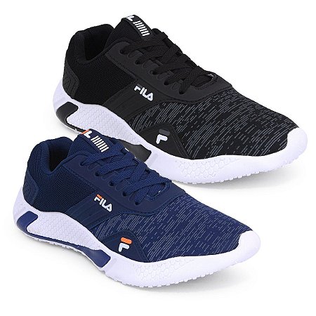 tenis fila laranja e preto