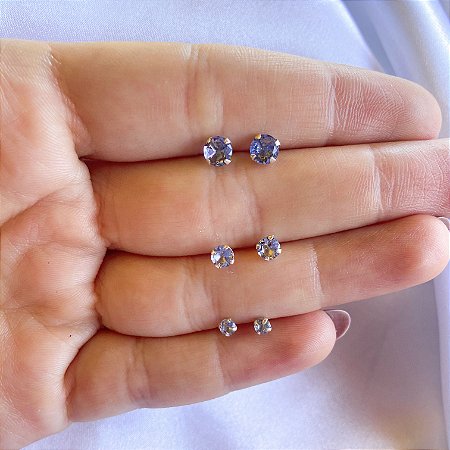 Trio de Brincos Lilás