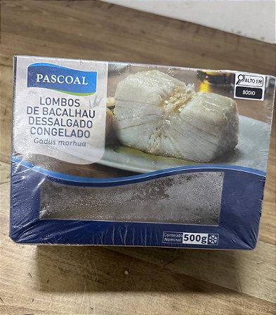 Lombos de Bacalhau Dessalgado Congelado ( Pascoal) 500 g