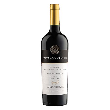 Caetano Vicentino Vinho Tinto Blend de Safras Malbec 2022/2023