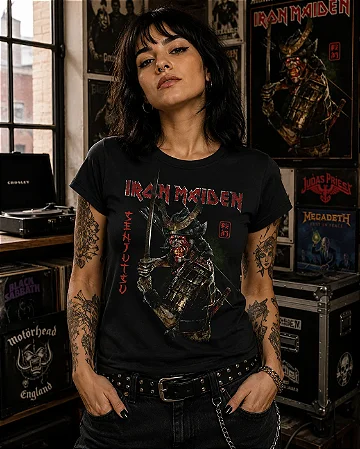 BABY LOOK IRON MAIDEN SENJUTSU STAMP BB 446