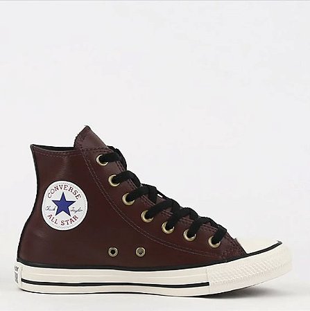 ALL STAR CHUCK TAYLOR MARROM COURO SINTÉTICO