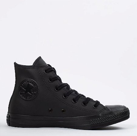 ALL STAR CHUCK TAYLOR PRETO MONOCHROME COURO SINTÉTICO - Loja Rock n' Roll