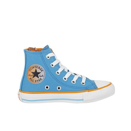 ALL STAR CHUCK TAYLOR AZUL CELESTE/LARANJA SOL INFANTIL